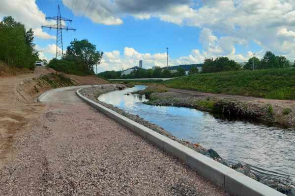 Radweg und Strukturmaßnahmen Buhnen